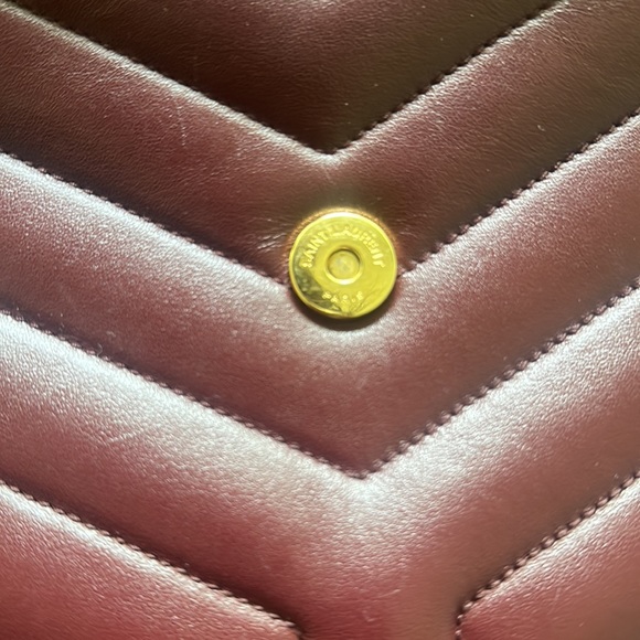 YSL burgundy Lou Lou bag size medium - Picture 10 of 17